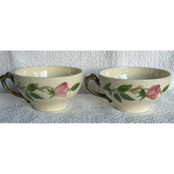 Franciscan Dinnerware (2) Desert Rose Coffee Cups  Made In USA Mark In Brown EUC - Picture 4 of 11